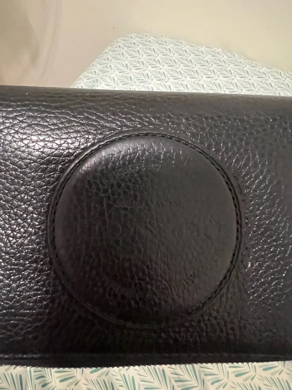 Coach Black Leather Wristlet Clutch